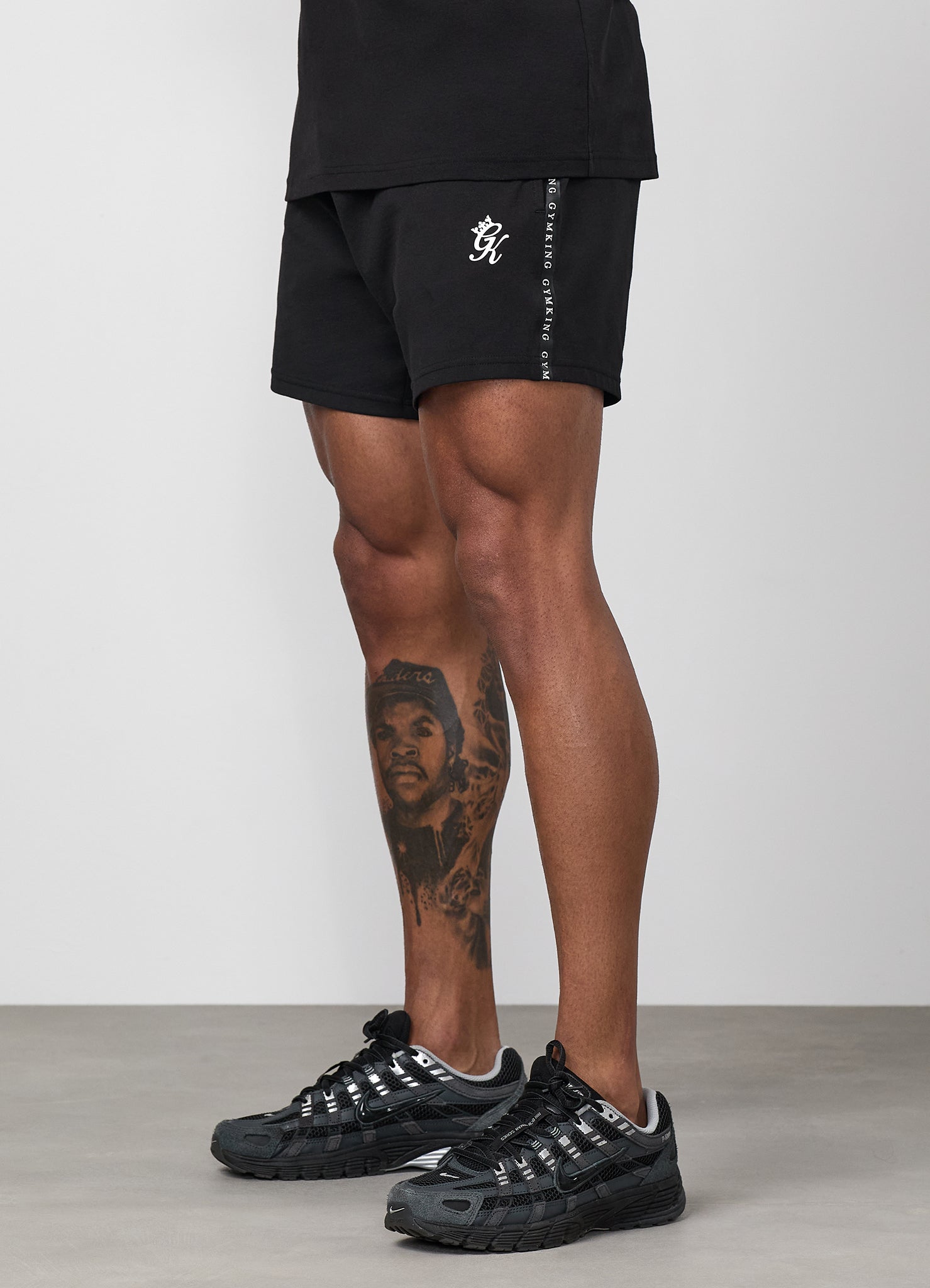 Gym King Taped Jersey Short - Black