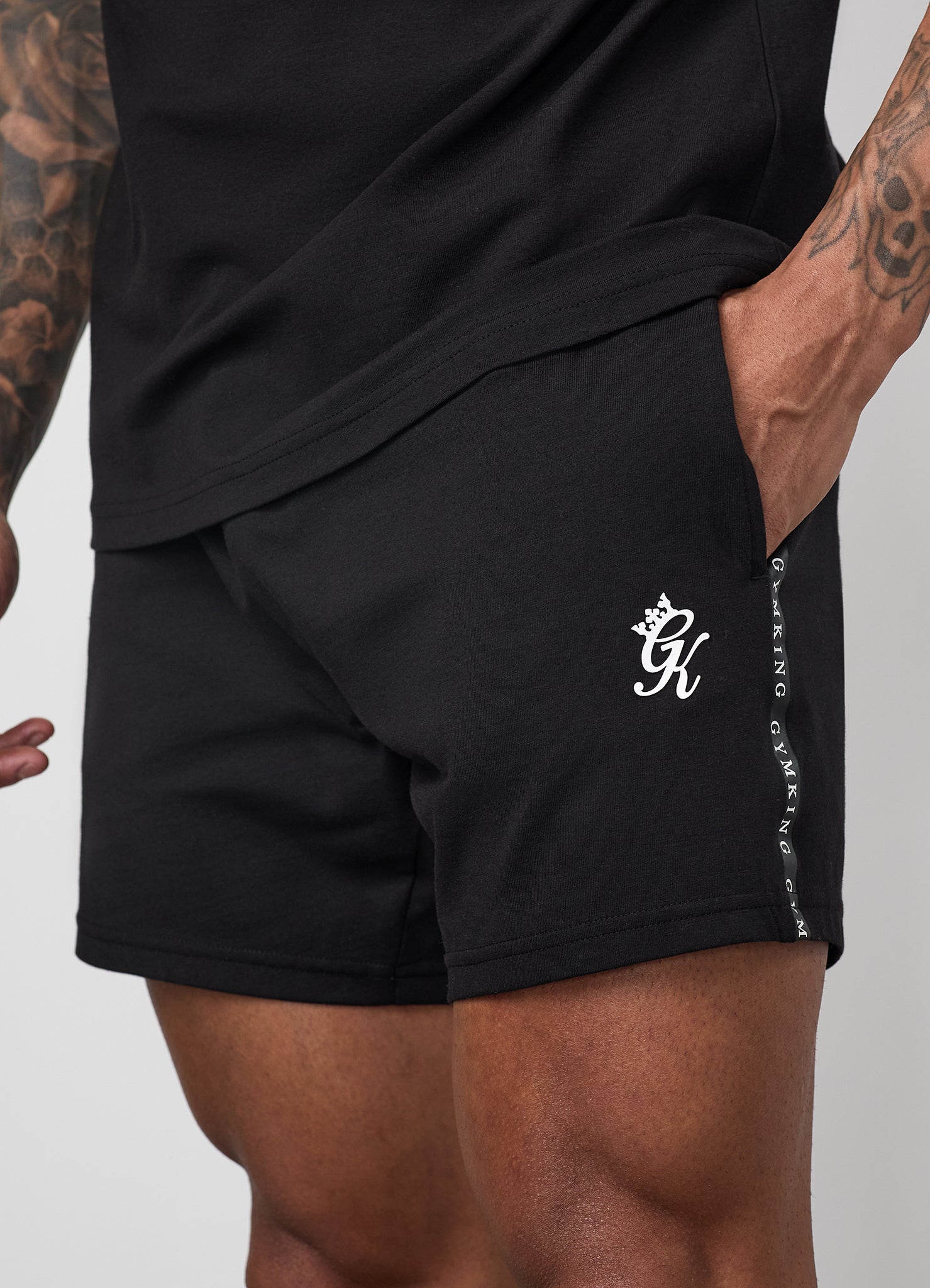 Gym King Taped Jersey Short - Black