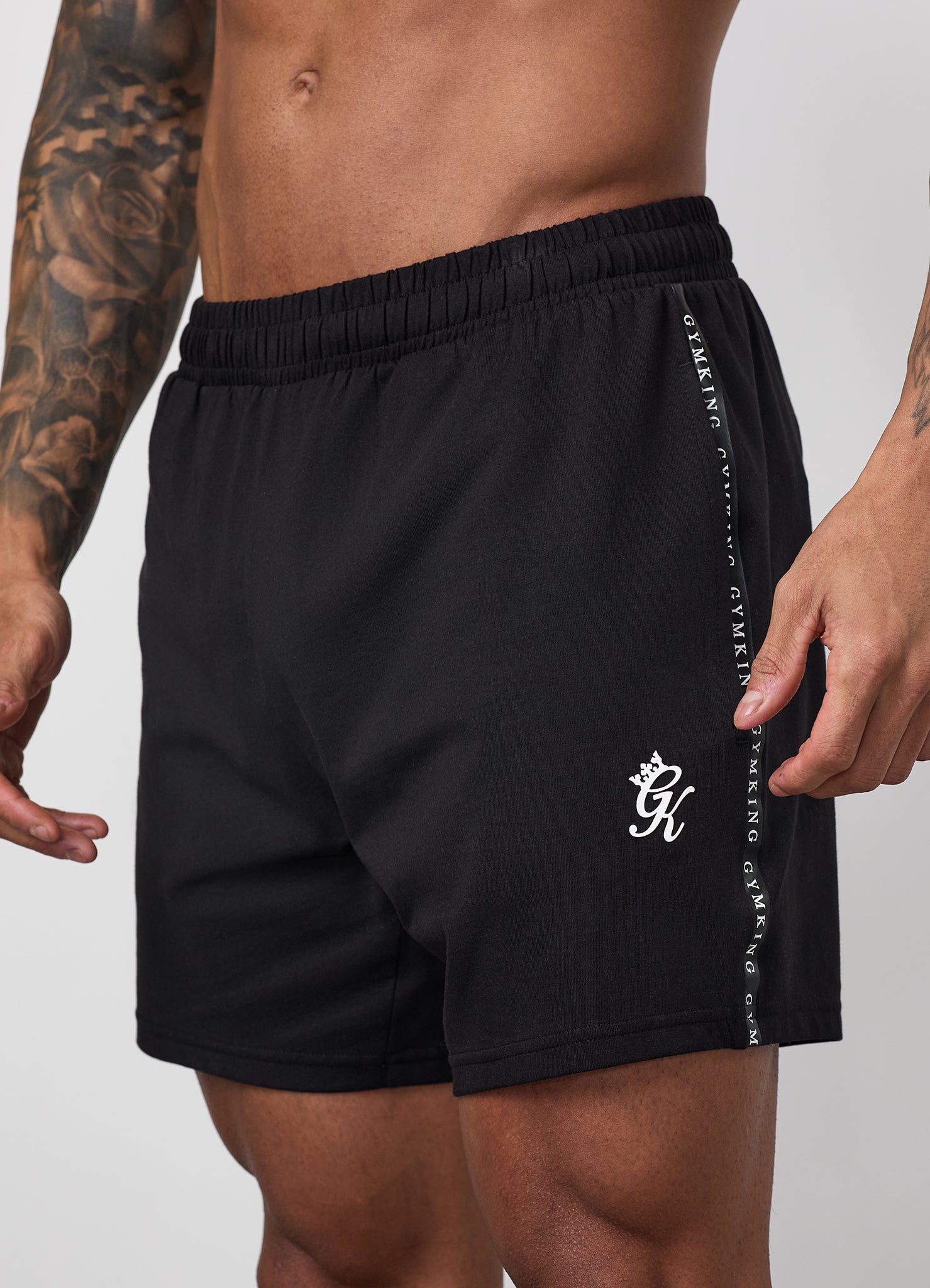 Gym King Taped Jersey Short - Black