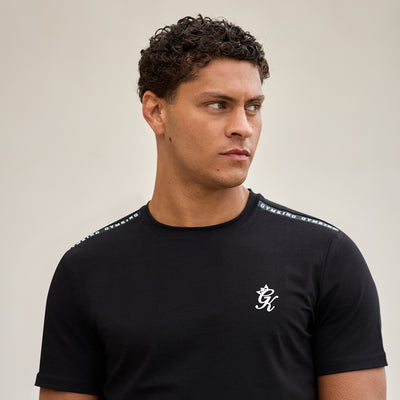 Gym King Taped Jersey T-Shirt - Black