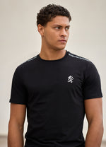 Gym King Taped Jersey T-Shirt - Black thumbnail