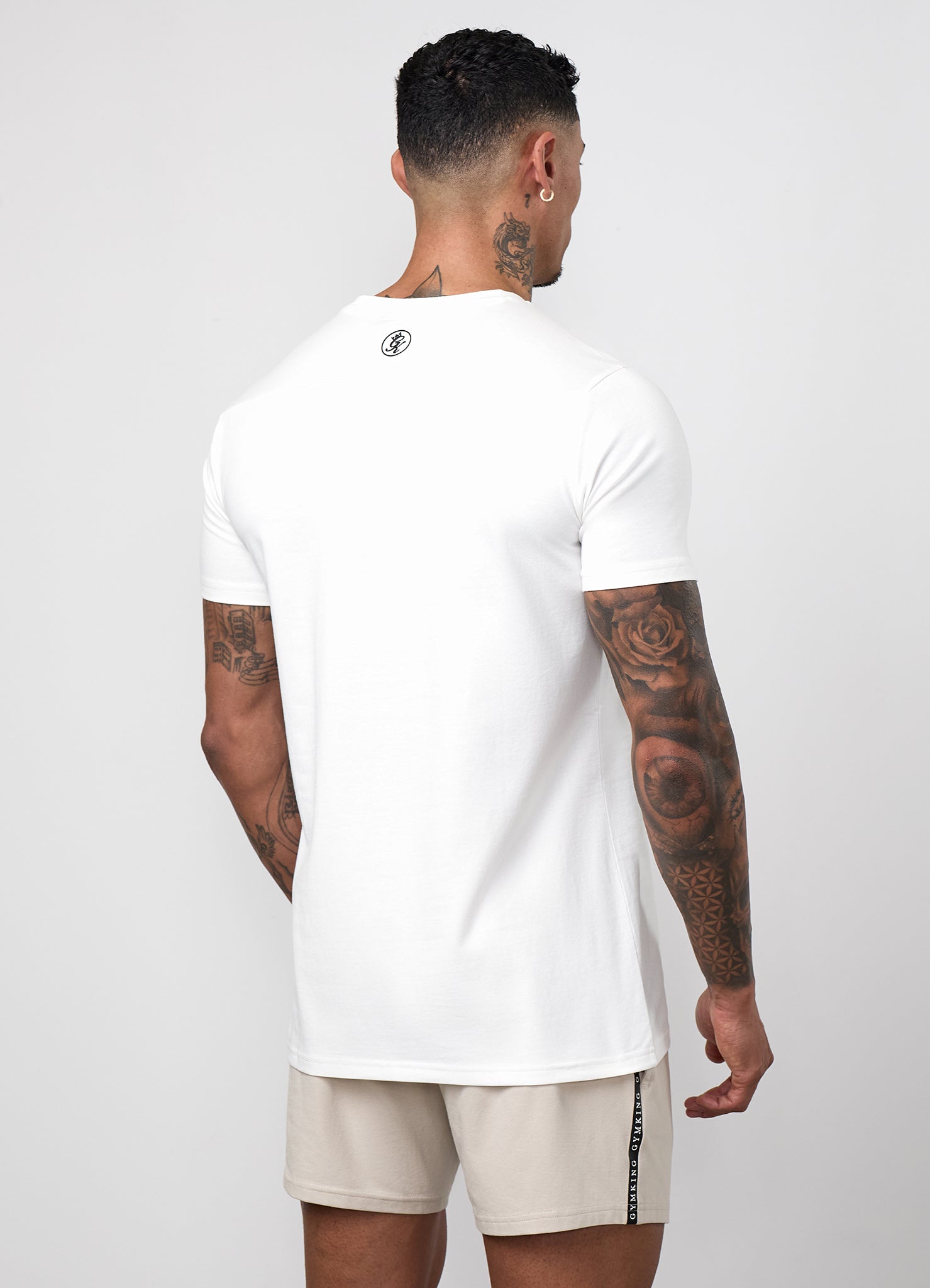 Gym King Taped Jersey Tee - Cream