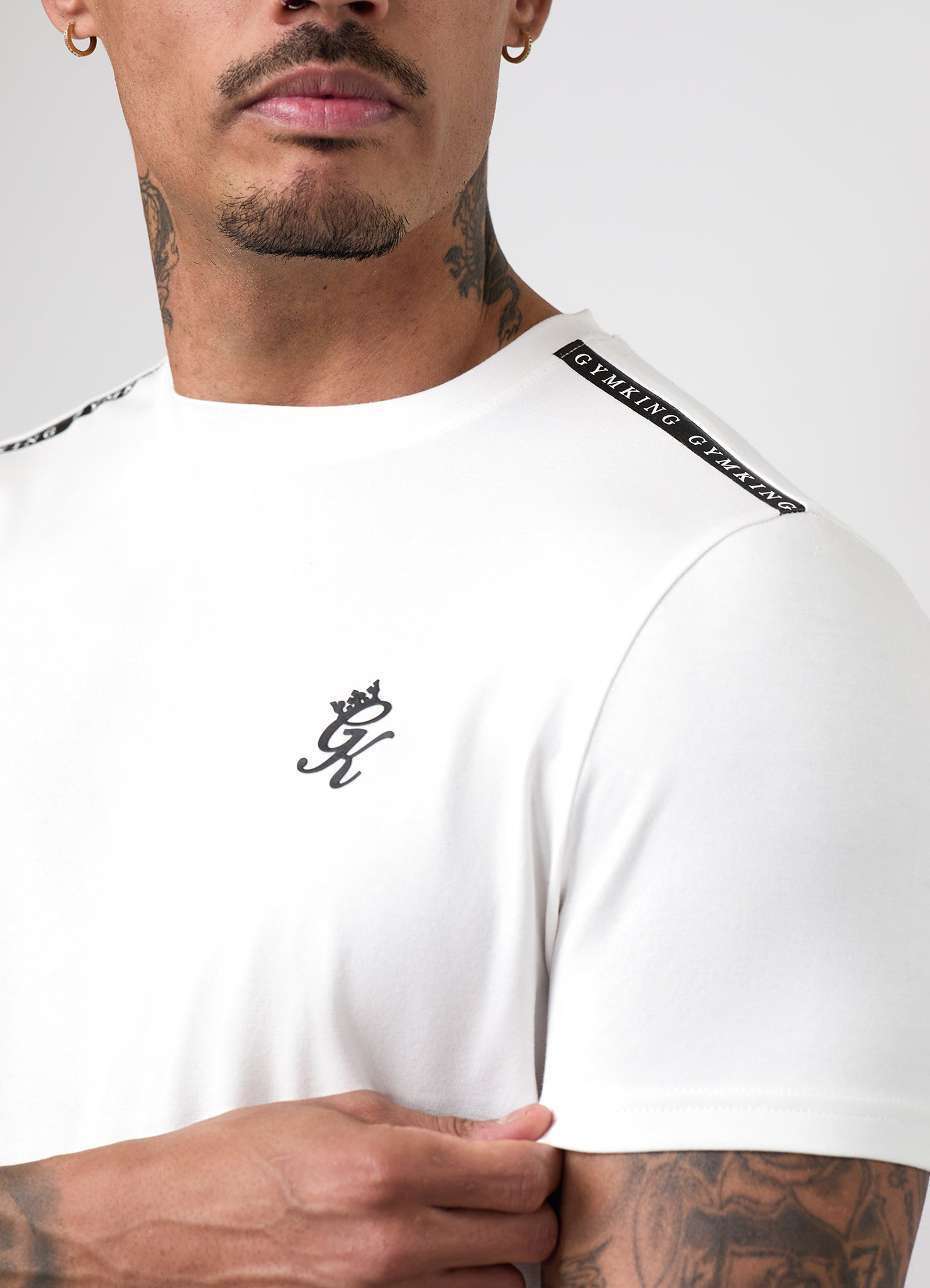 Gym King Taped Jersey Tee - Cream