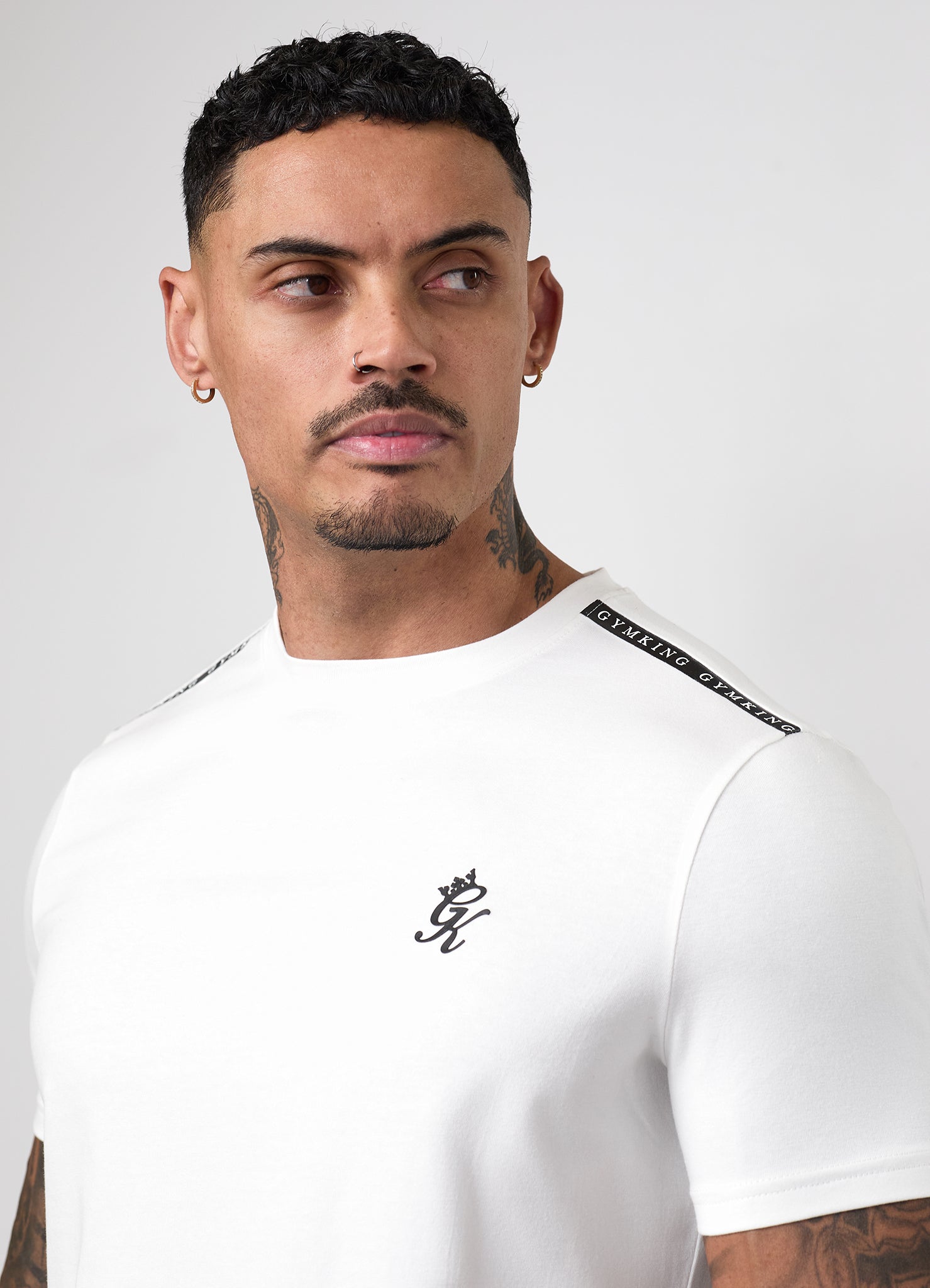 Gym King Taped Jersey Tee - Cream