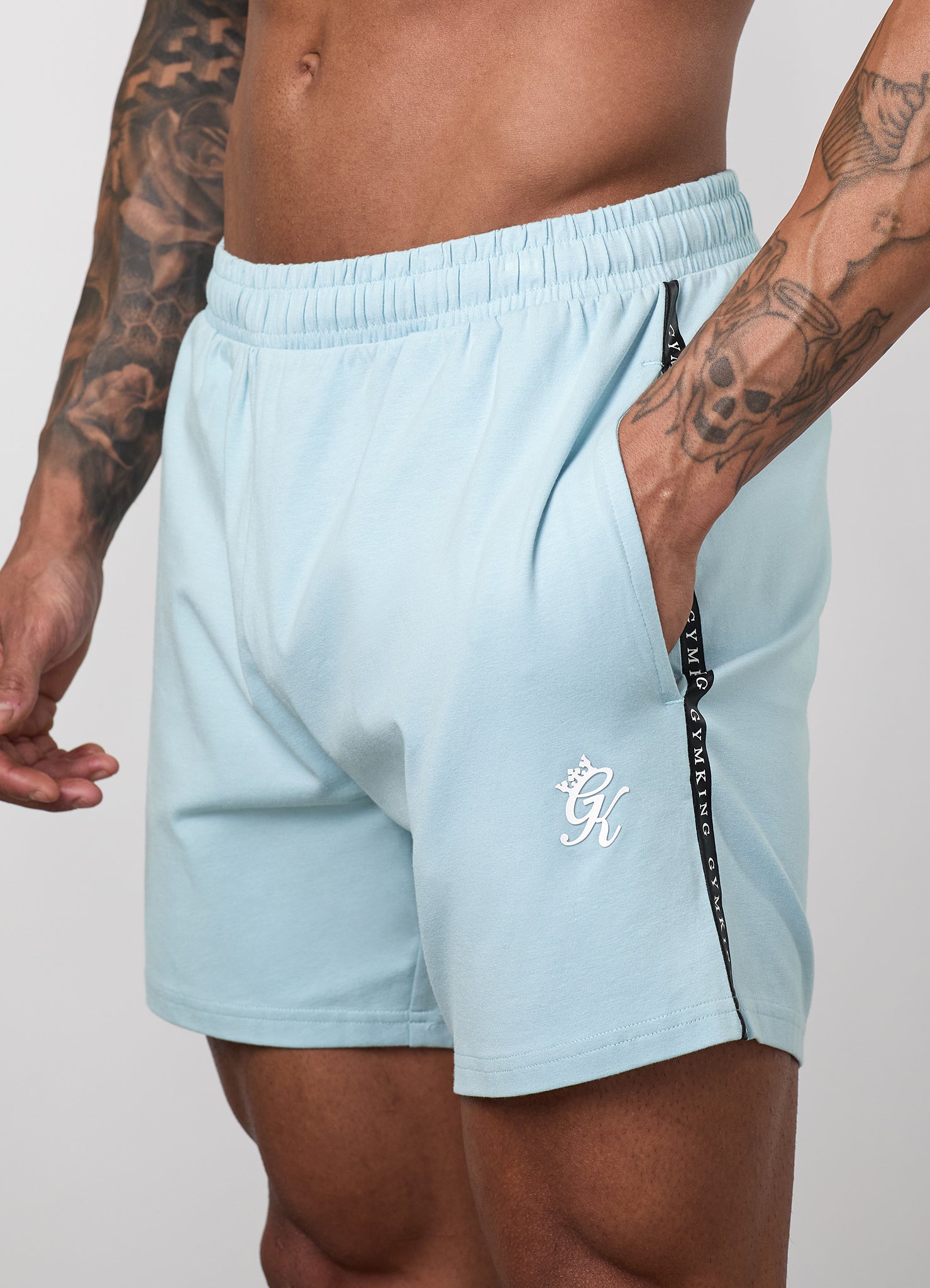 Gym King Taped Jersey Short - Dusky Mint