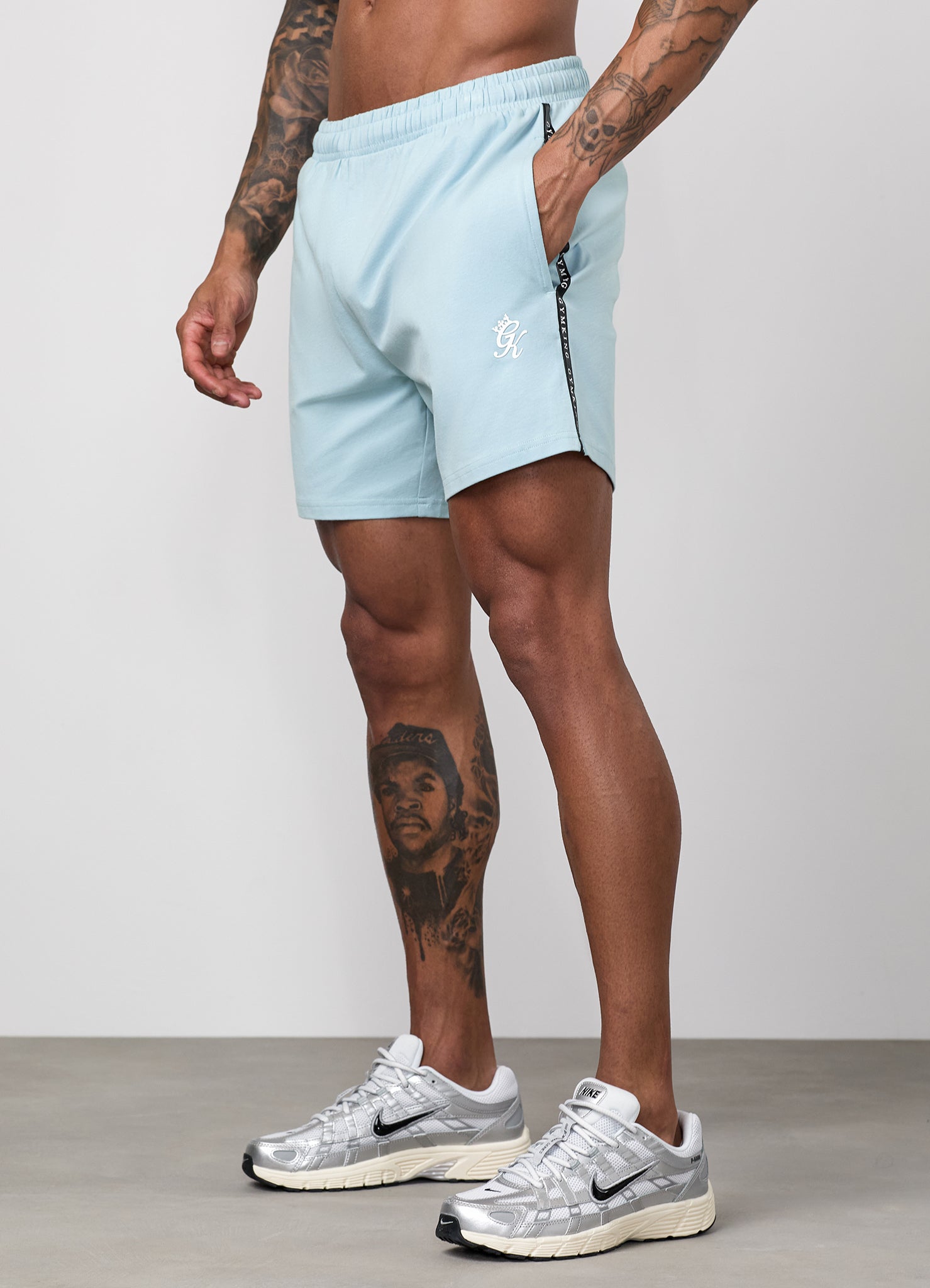 Gym King Taped Jersey Short - Dusky Mint