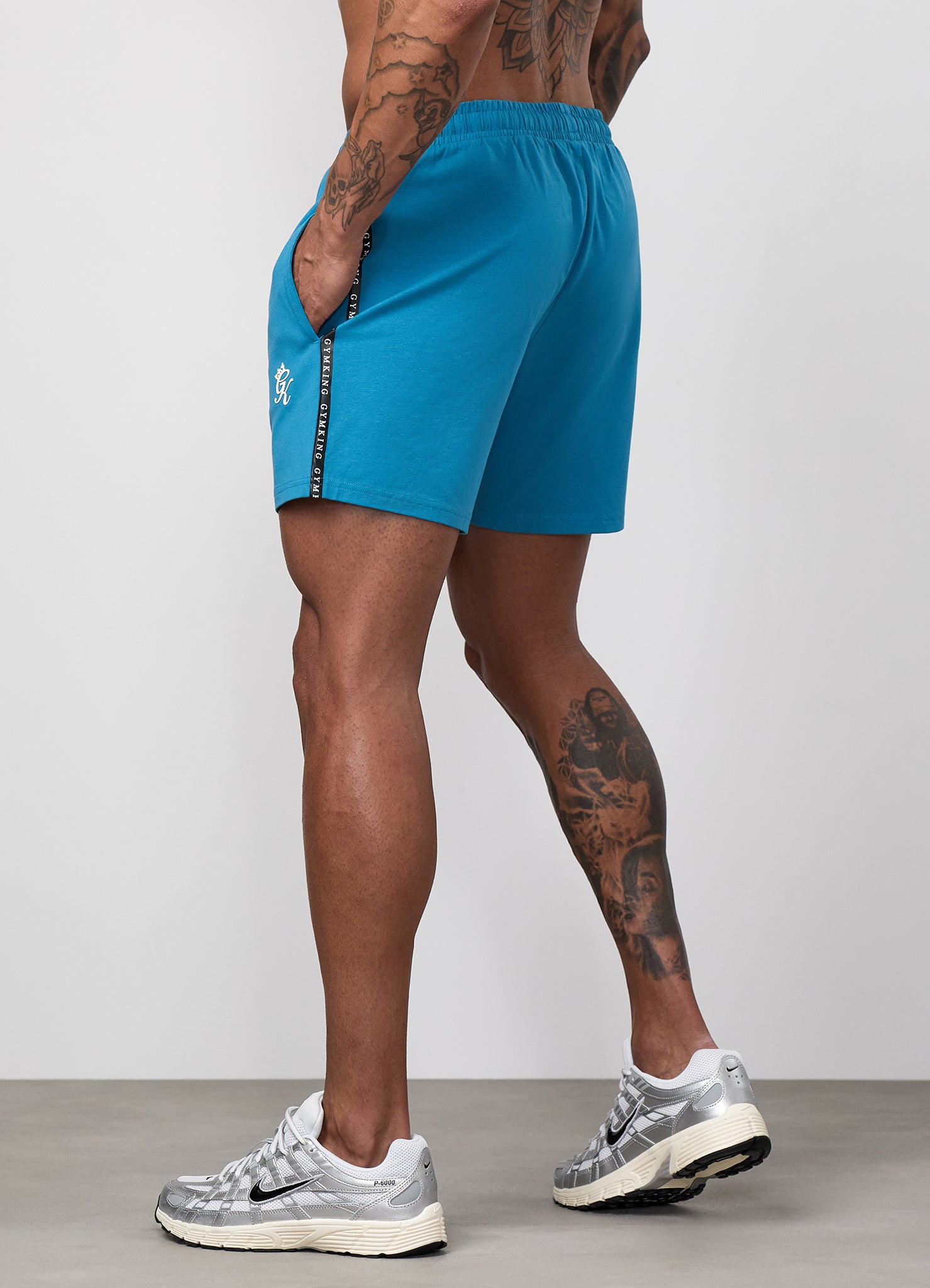Gym King Taped Jersey Short - Harbour Teal