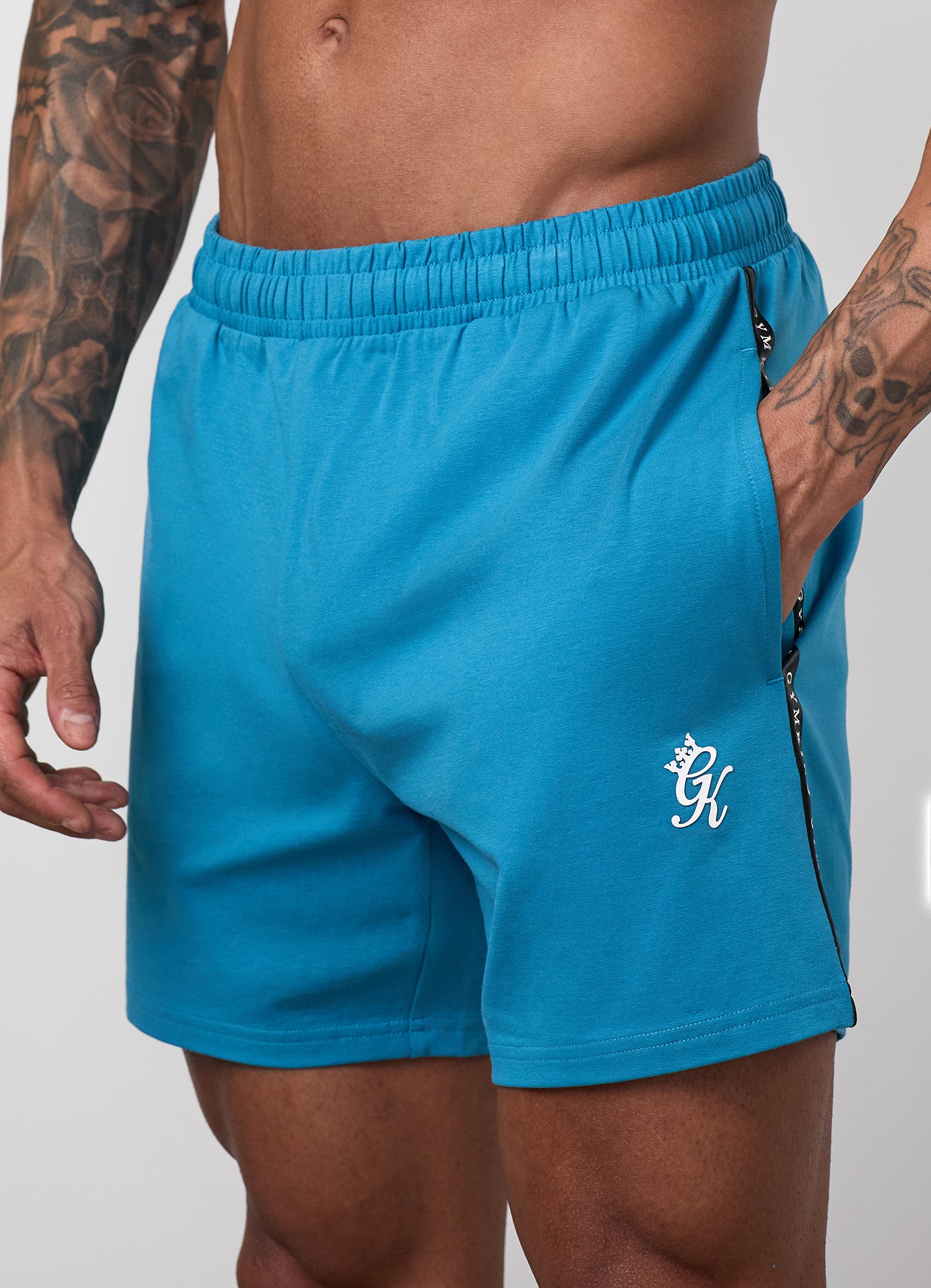 Gym King Taped Jersey Short - Harbour Teal