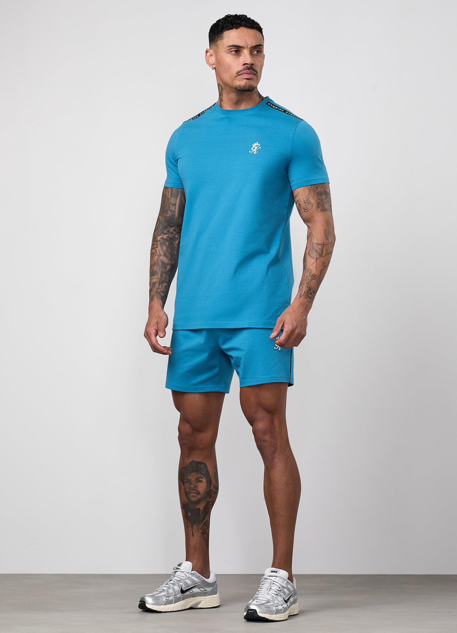 Gym King Taped Jersey Short - Harbour Teal