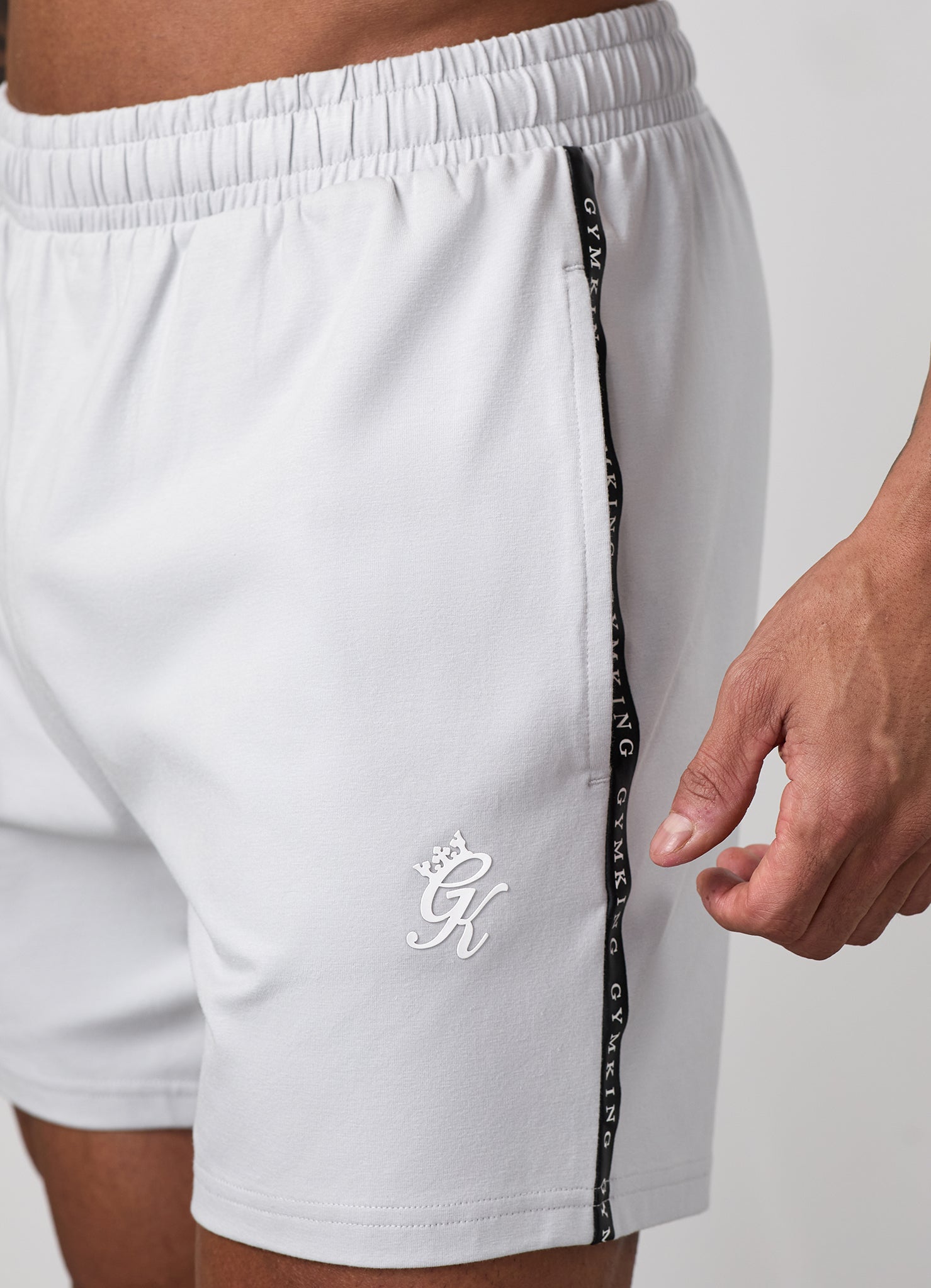Gym King Taped Jersey Short - Light Grey