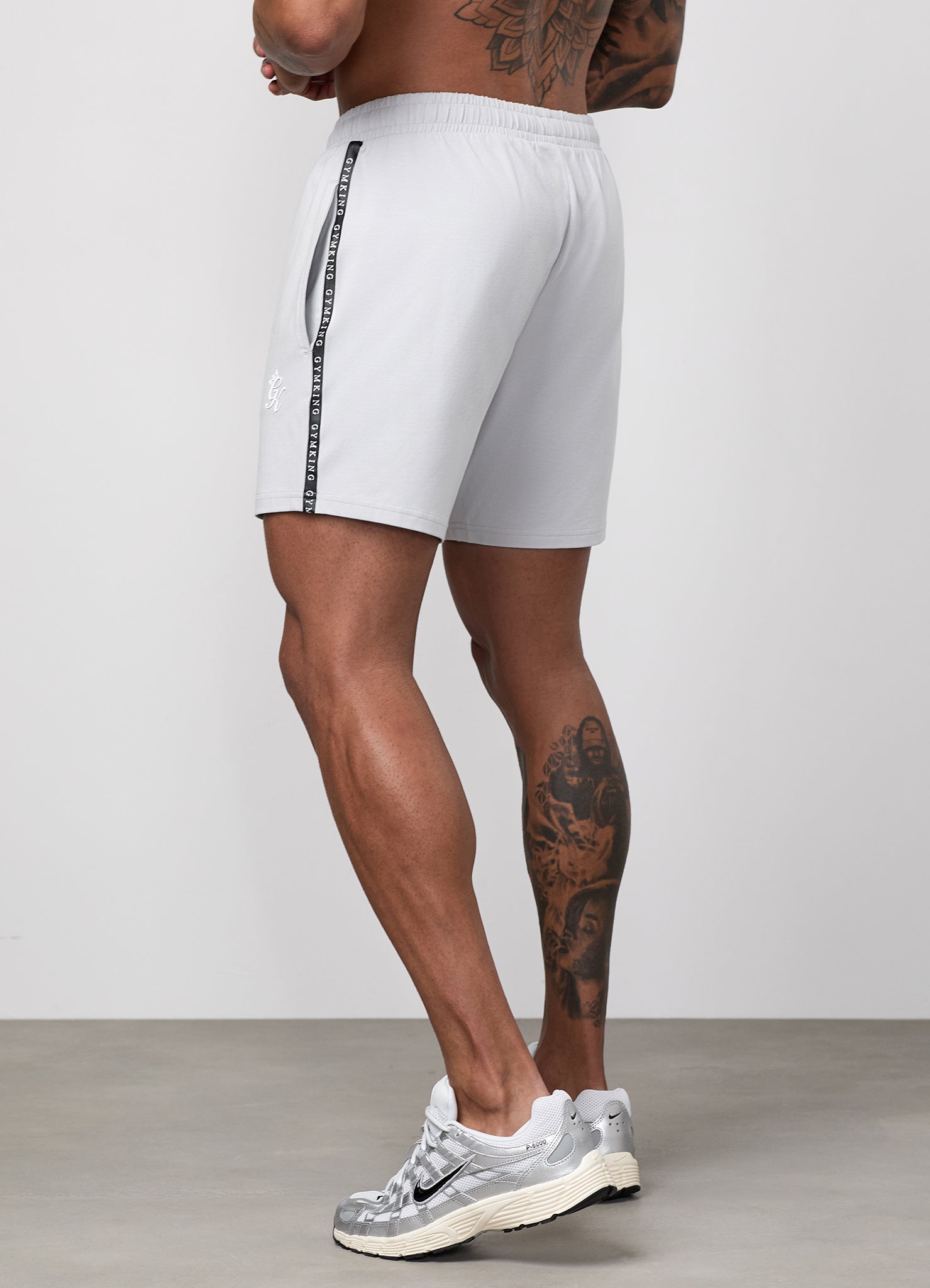 Gym King Taped Jersey Short - Light Grey