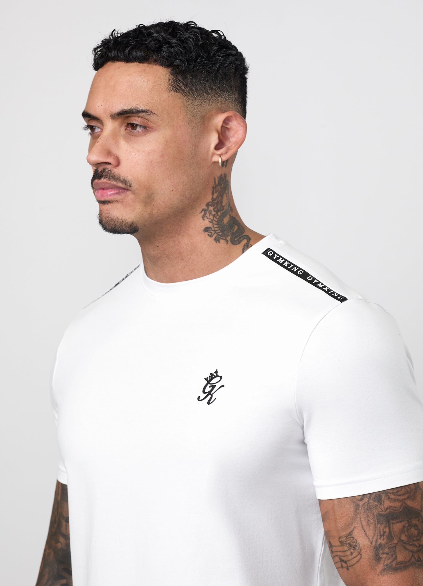 Gym King Taped Jersey Tee - White