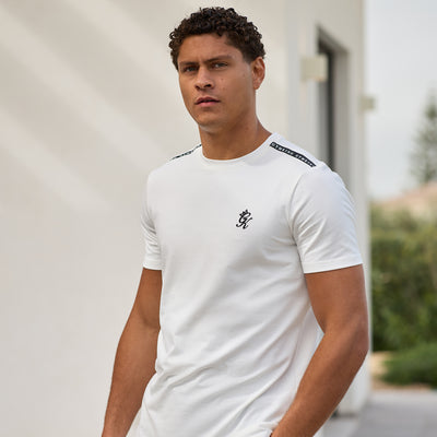 Gym King Taped Jersey T-Shirt - White