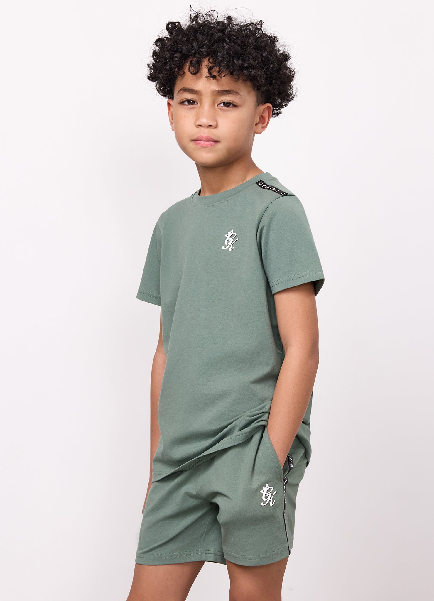 Gym King Younger Kids Taped Tee - Fern