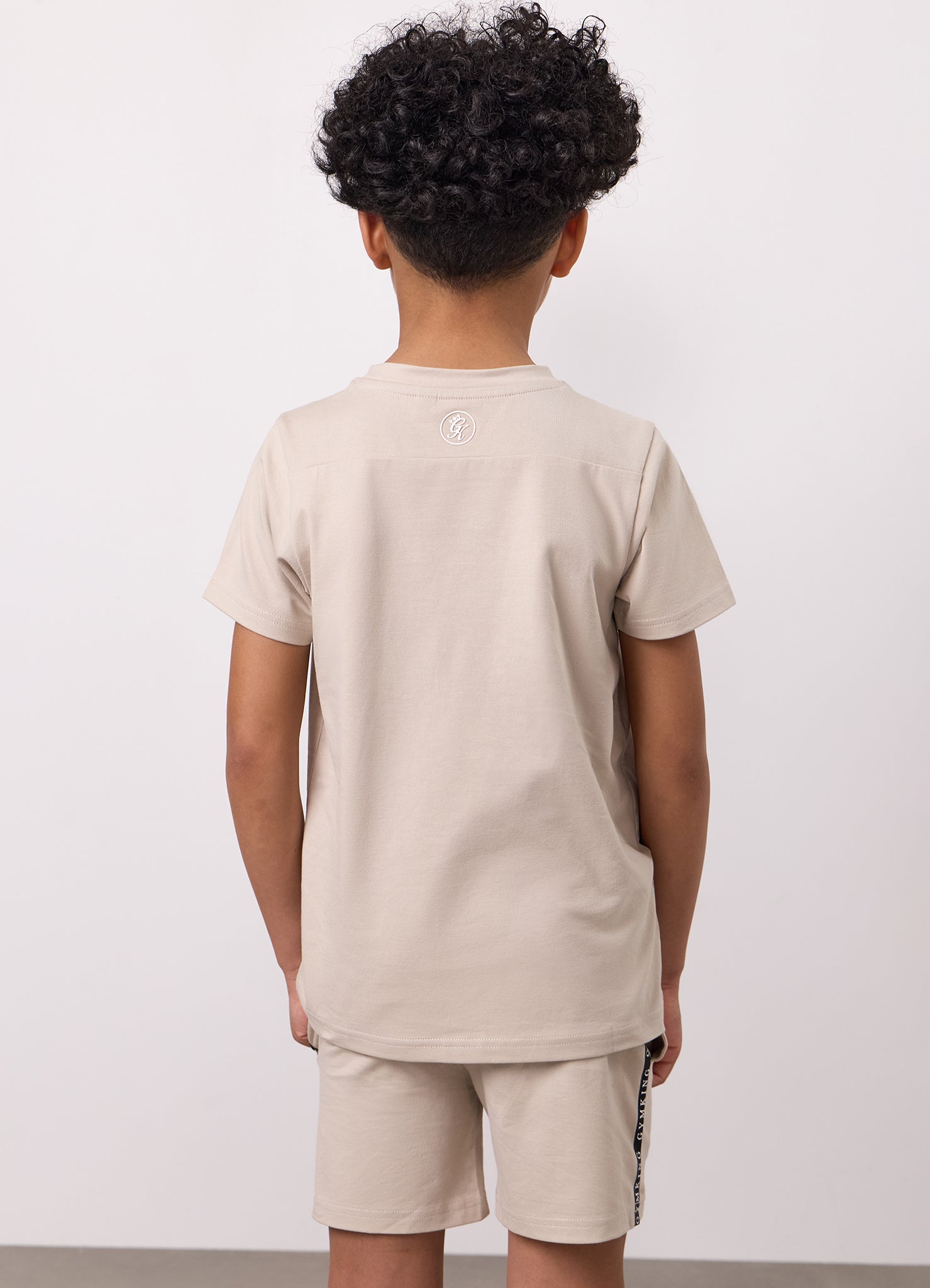 Gym King Older Kids Taped Tee - Light Stone