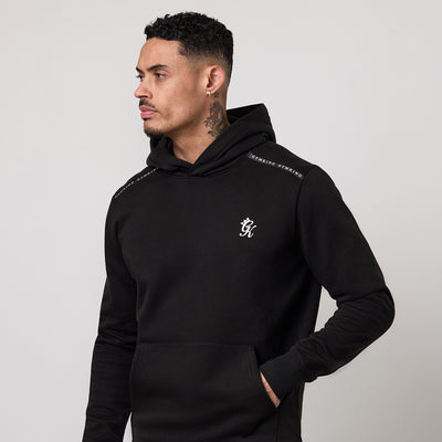 Gym King Taped Fleece Hoodie - Black