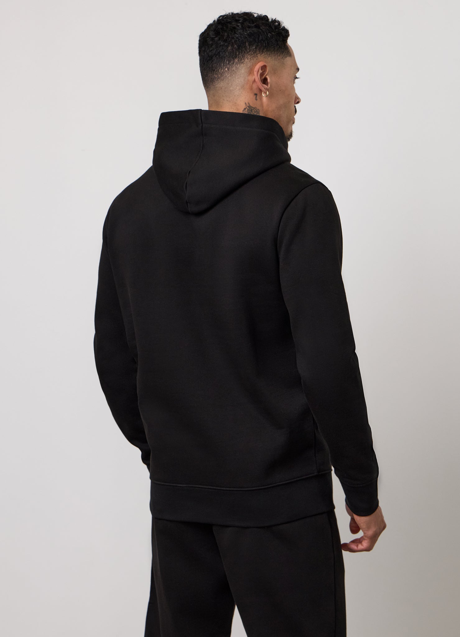 Gym King Taped Fleece Hoodie - Black