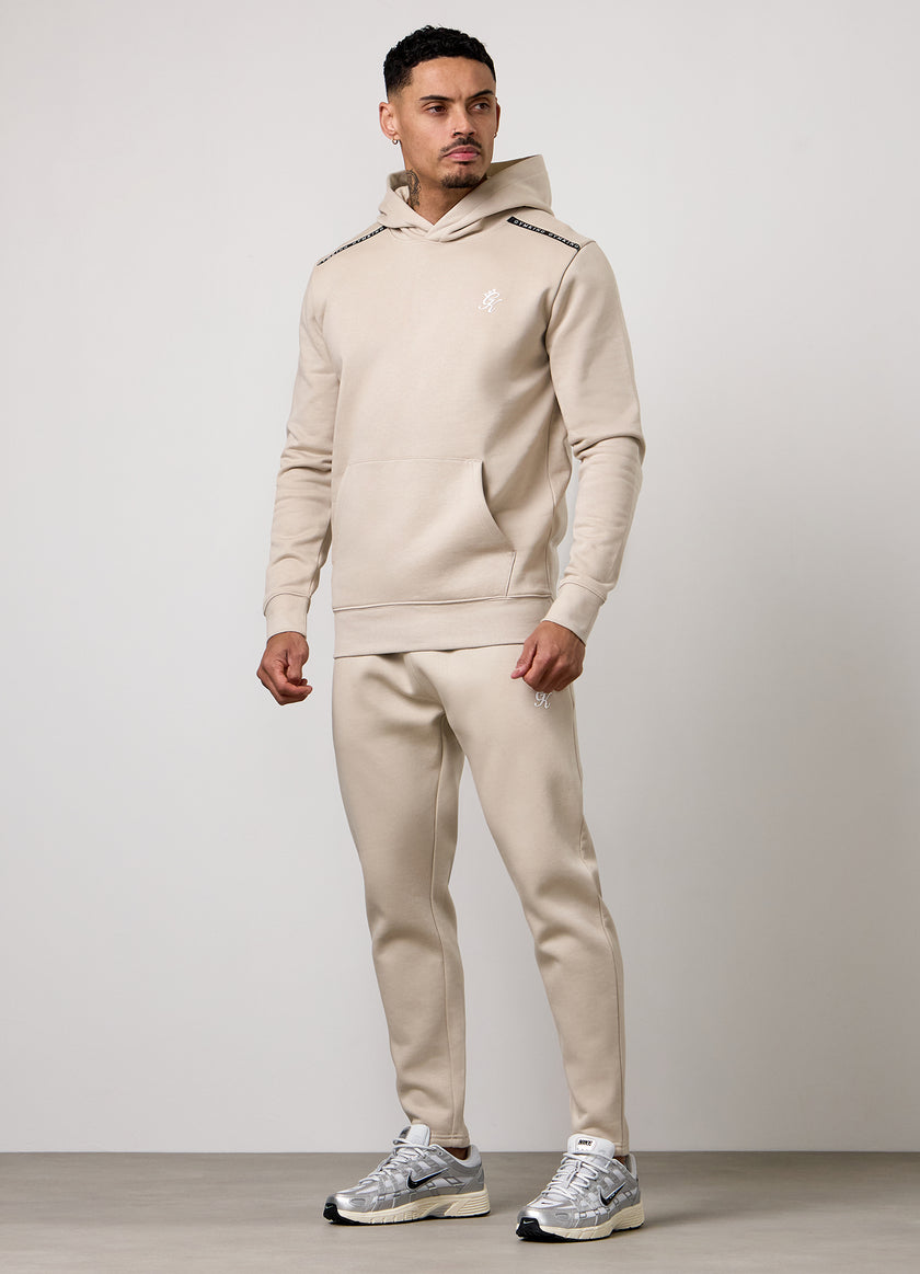 Gym King Taped Fleece Tracksuit - Light Stone