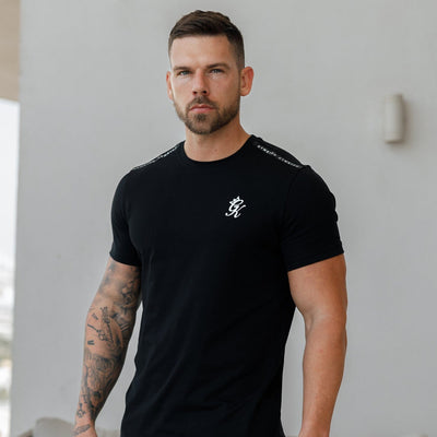 Gym King Taped Jersey Tee - Black