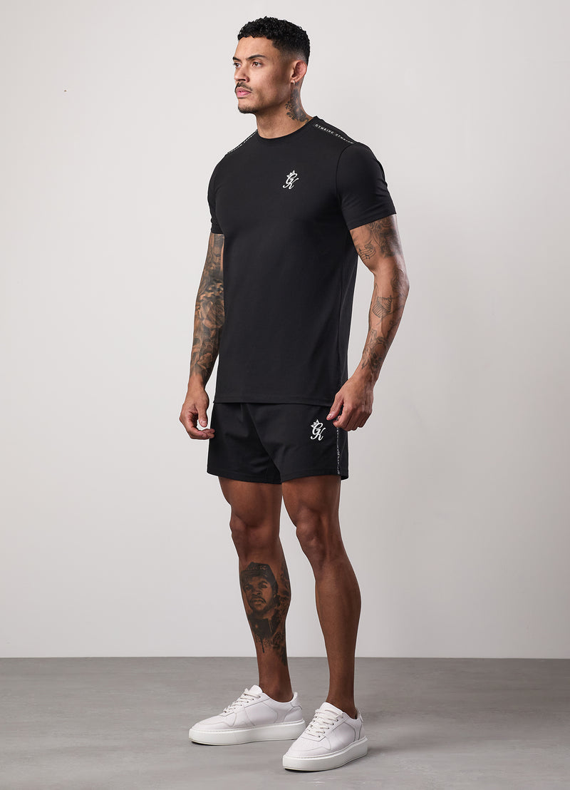 Gym King Taped Jersey Tee - Black