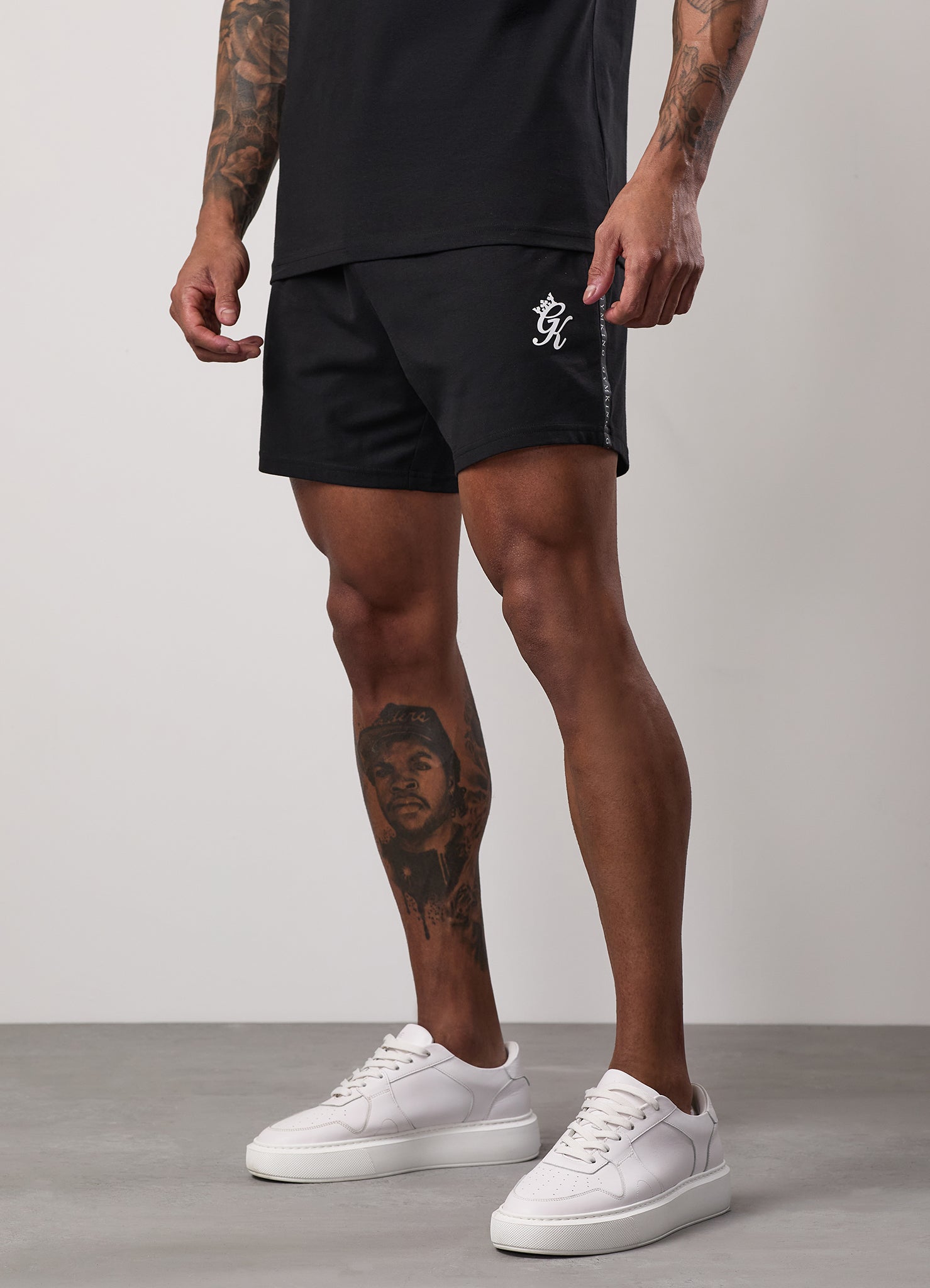 Gym King Taped Jersey Short - Black