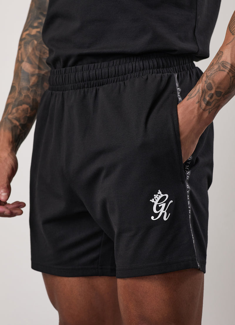 Gym King Taped Jersey Short - Black