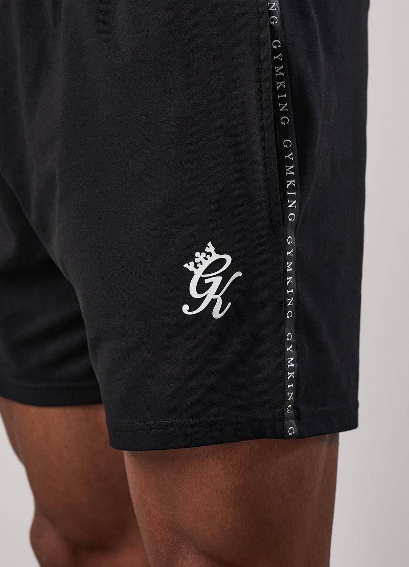 Gym King Taped Jersey Short - Black