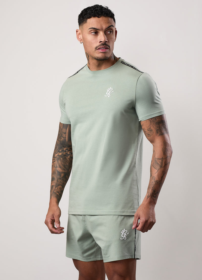 Gym King Taped Jersey Tee - Frosted Sage