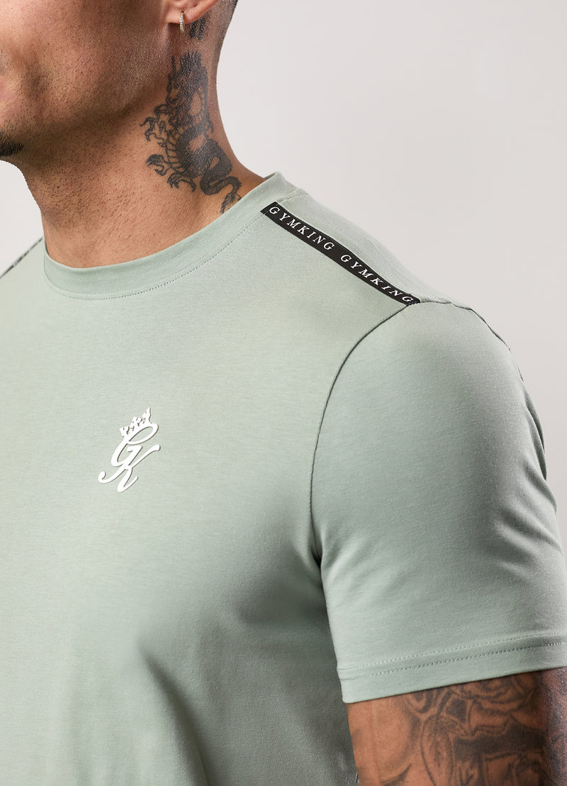 Gym King Taped Jersey Tee - Frosted Sage