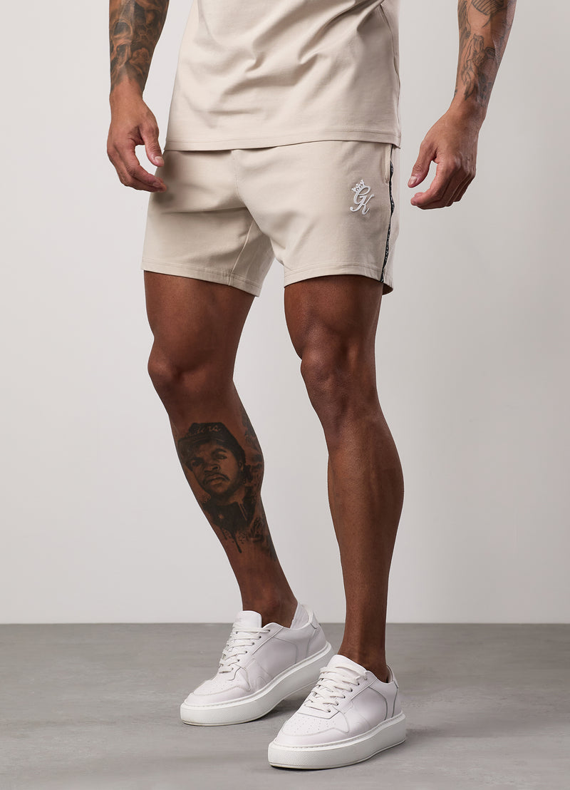 Gym King Taped Jersey Short - Light Stone