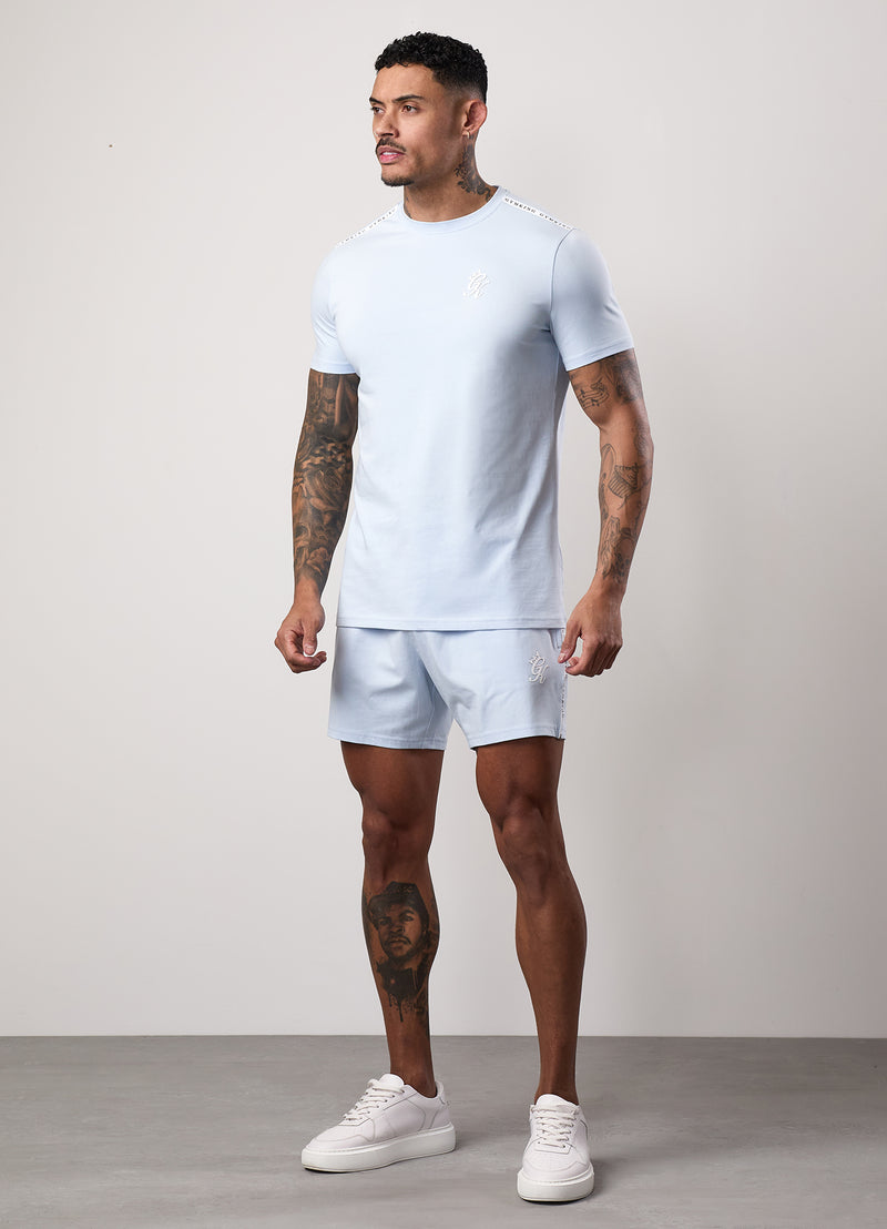 Gym King Taped Jersey Tee - Sky Blue