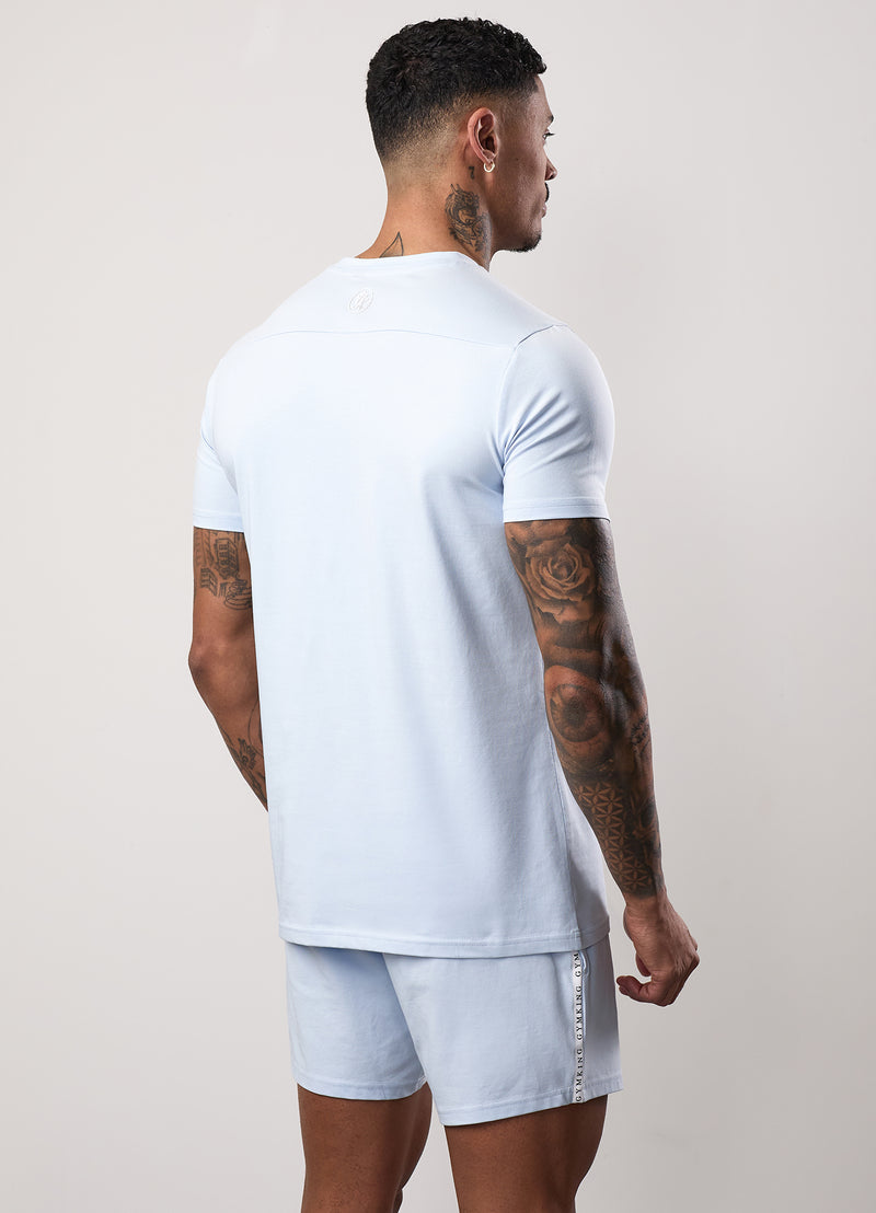 Gym King Taped Jersey Tee - Sky Blue