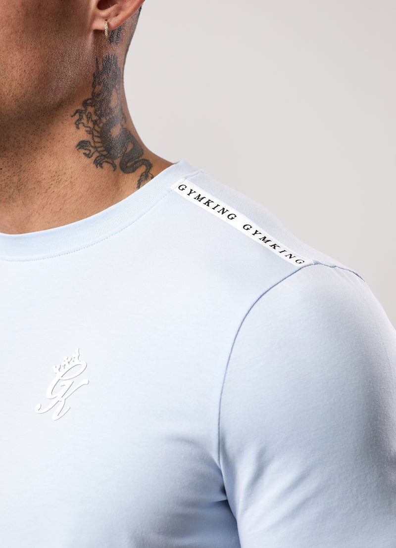 Gym King Taped Jersey Tee - Sky Blue