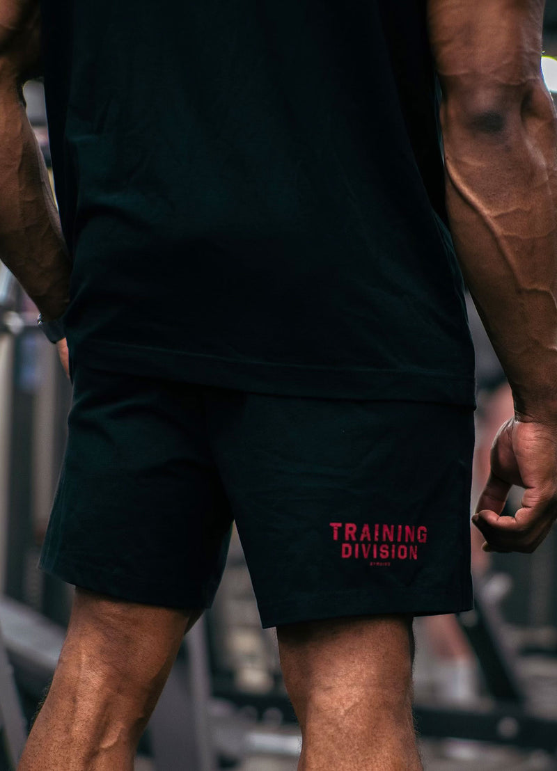 Gym King Training Division Short - Black/Red