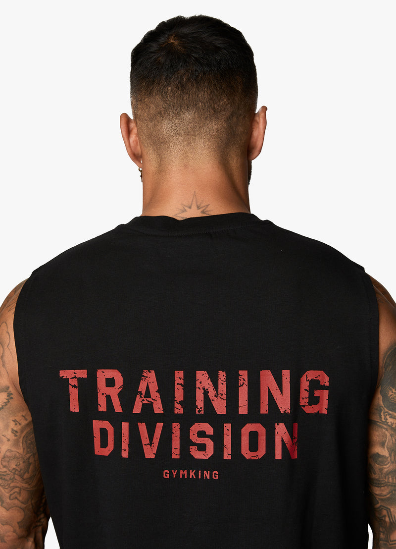 Gym King Training Division Tank - Black/Red