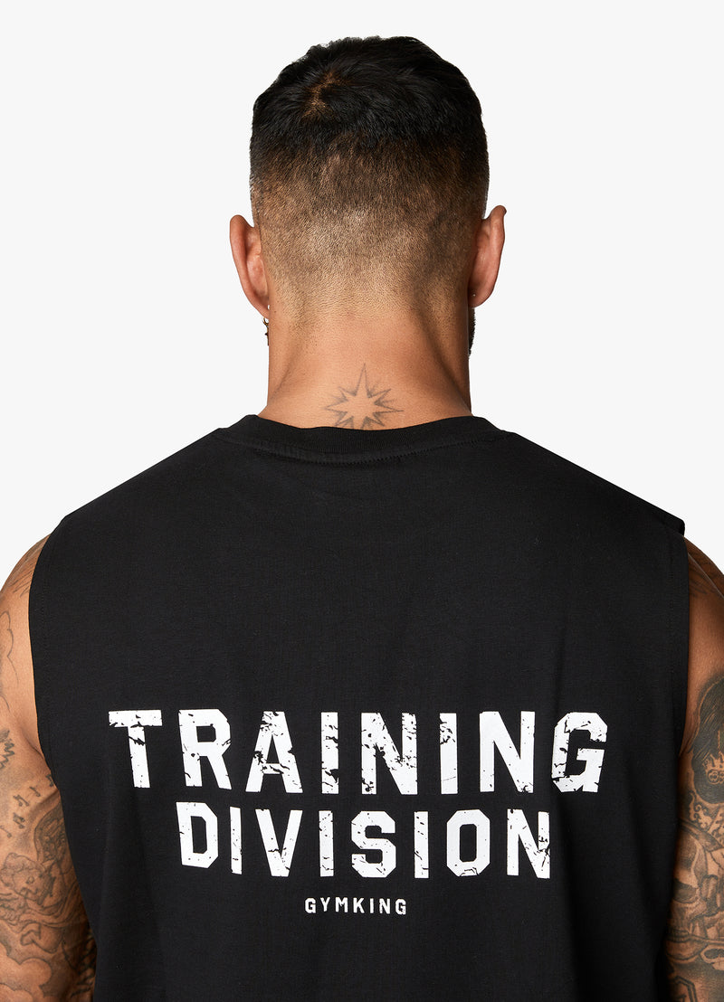 Gym King Training Division Tank - Black/White