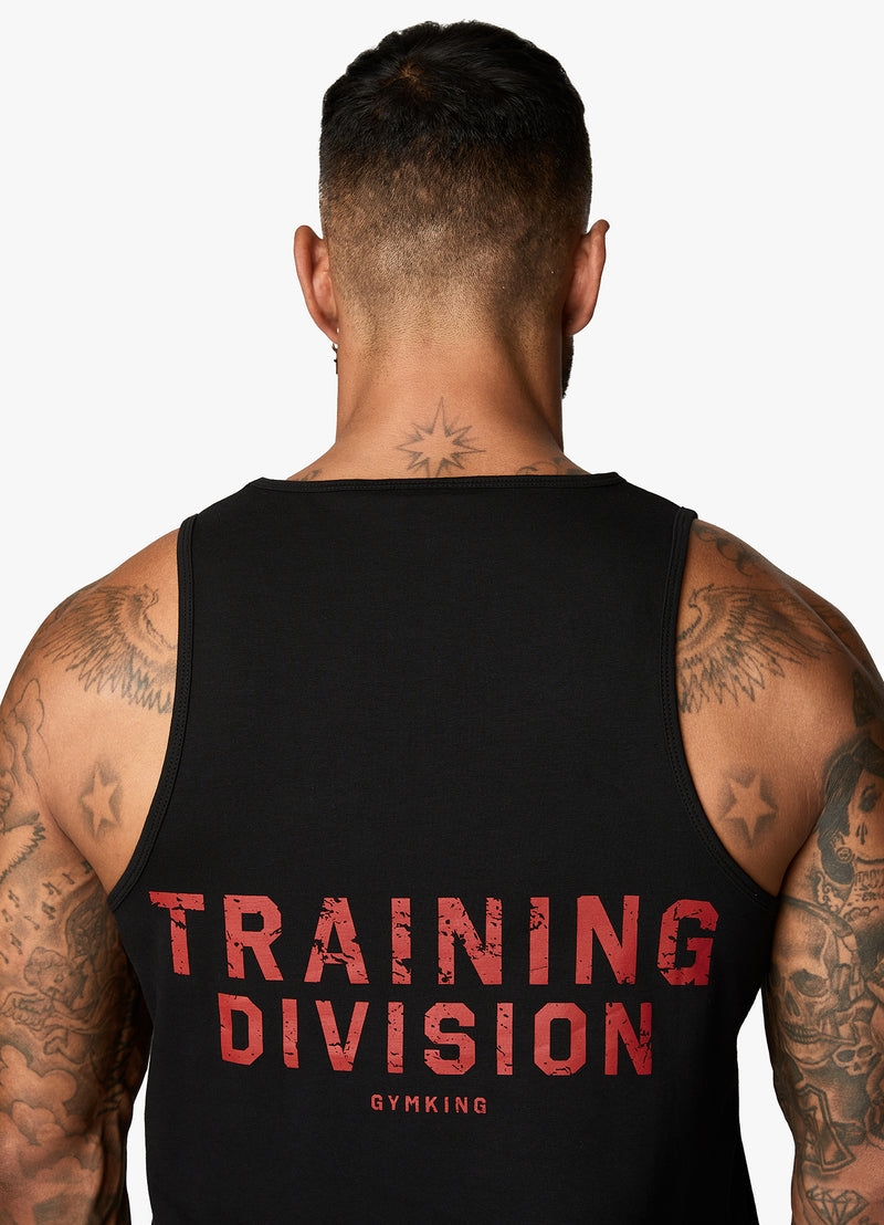 Gym King Training Division Vest - Black/Red