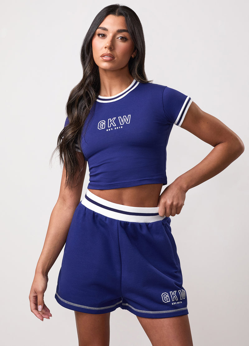 Team GKW Crop Tee With Tipping - Galaxy Blue