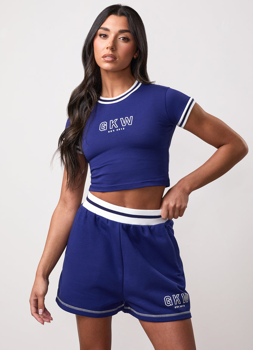 Team GKW Crop Tee With Tipping - Galaxy Blue