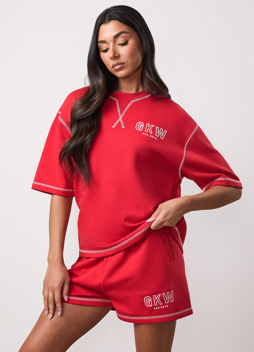 Team GKW Rib Collar Tee - Salsa