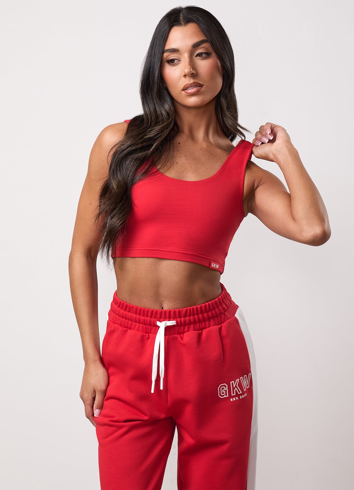 Team GKW Scoop Neck Bralette - Salsa