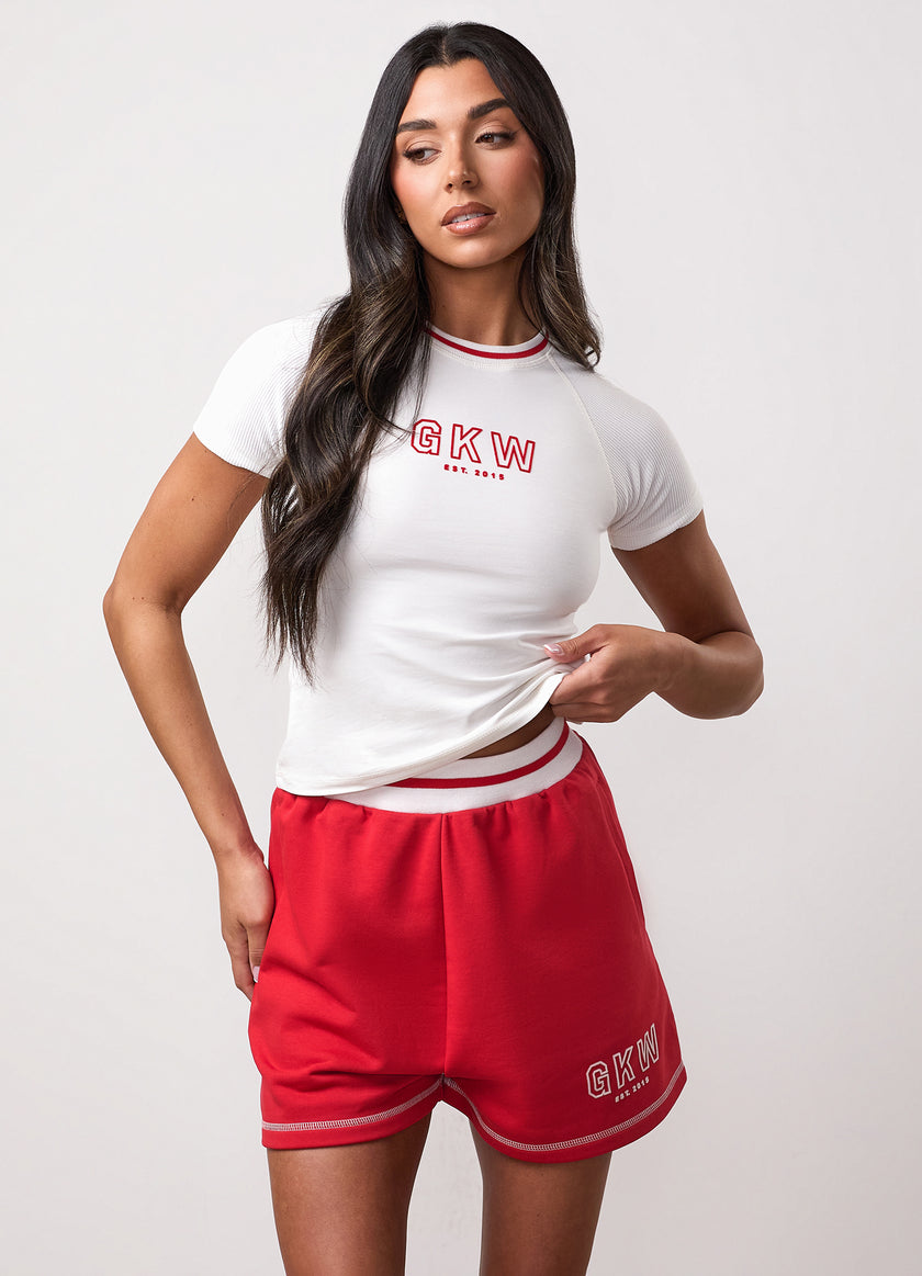 Team GKW Tee With Rib Sleeves - Cream