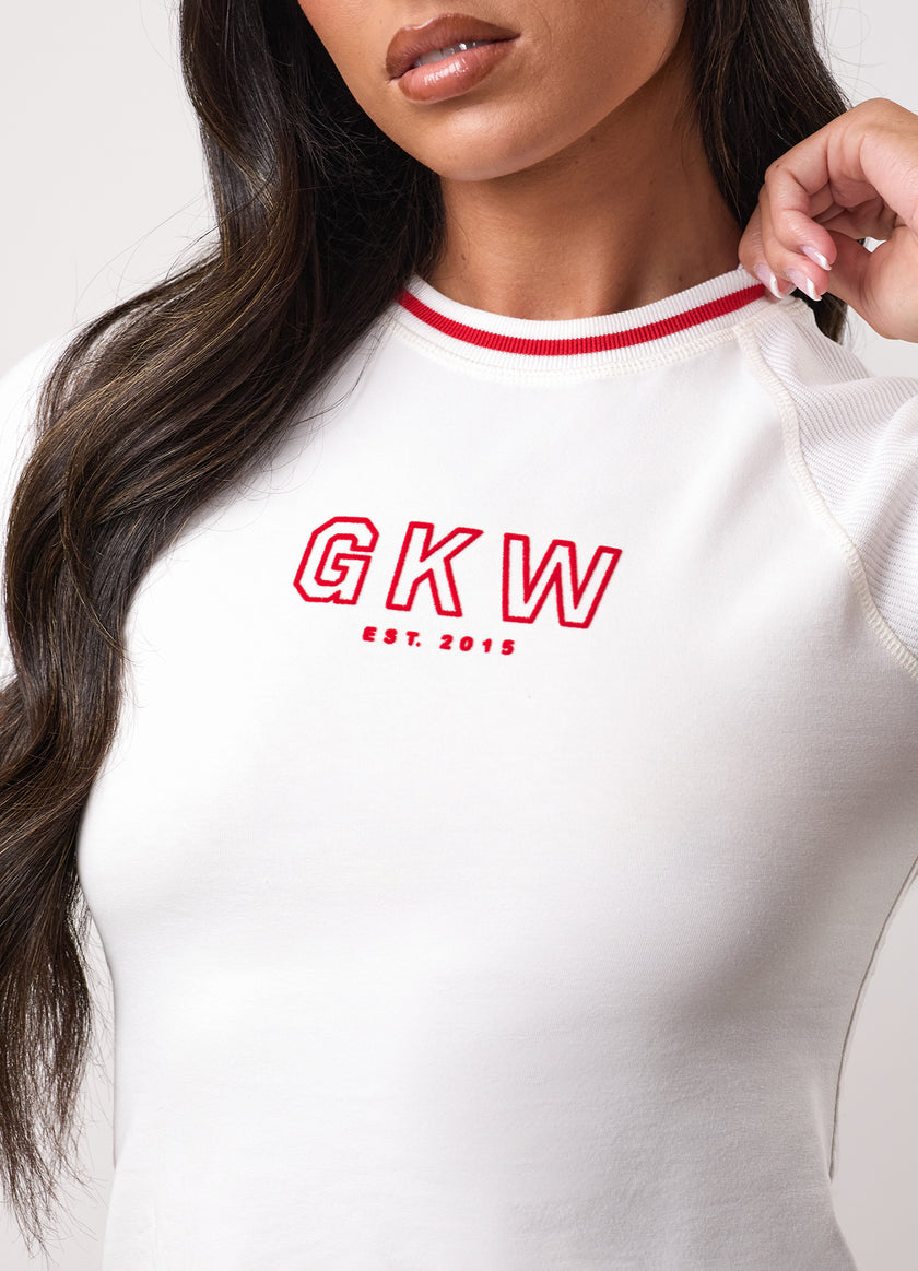 Team GKW Tee With Rib Sleeves - Cream