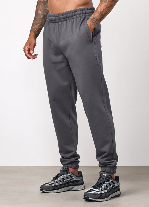 Gym King Text Logo Loopback Jogger - Alloy Grey