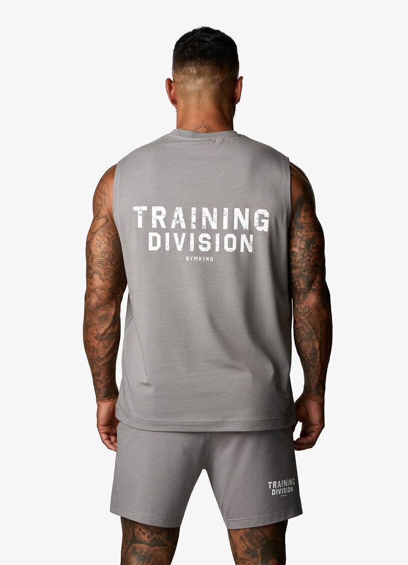 Gym King Training Division Tank - Grey/White