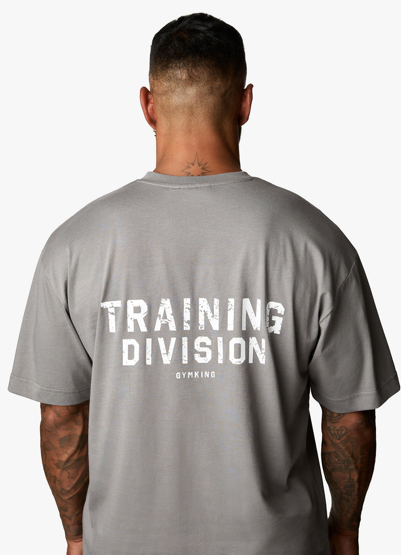 Gym King Training Division Tee - Grey/White