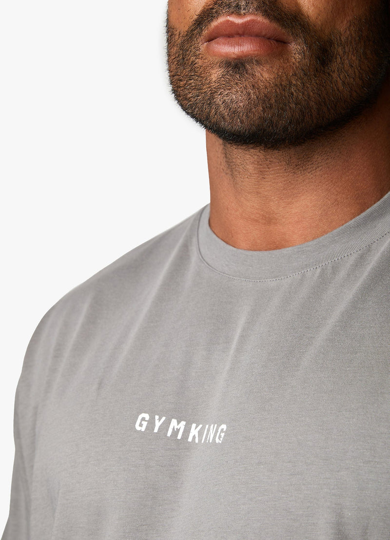 Gym King Training Division Tee - Grey/White