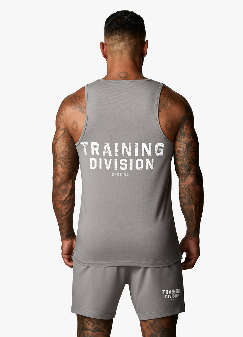 Gym King Training Division Vest - Grey/White