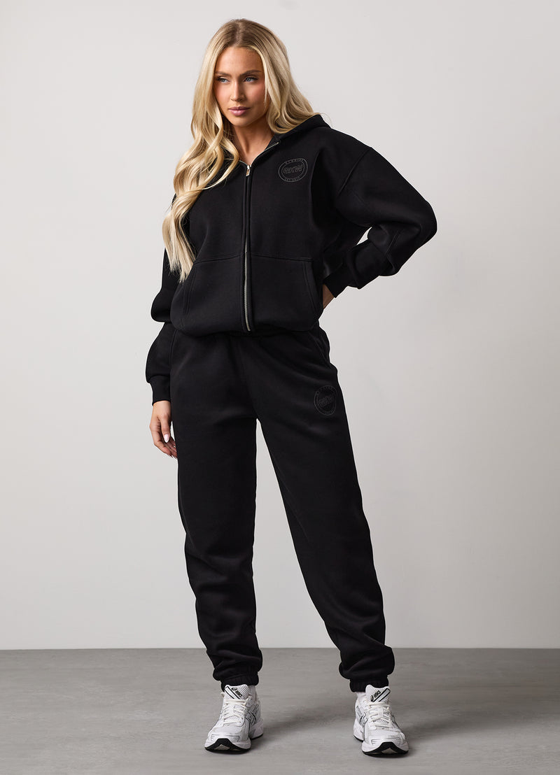 Gym King Transform Full Zip Hood Tracksuit - Black