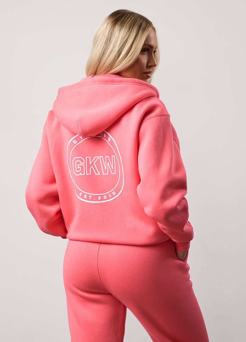 Gym King Transform Full Zip Hood - Coral